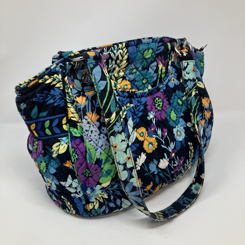 Vera Bradley Glenna Shoulder Bag Flower Shower Retired Floral Quilted Tote Purse